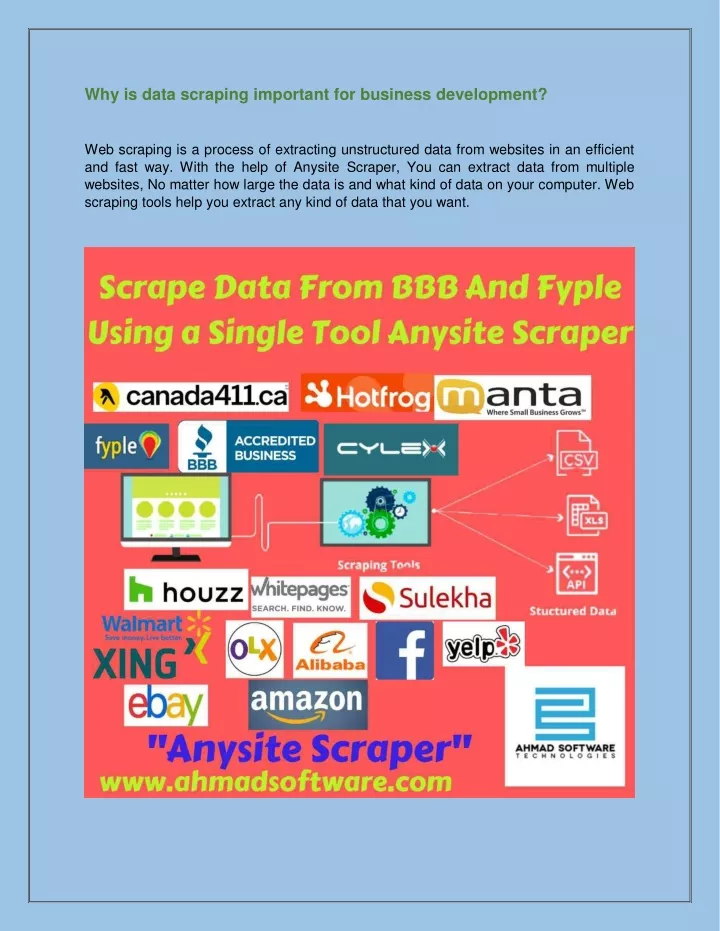 why is data scraping important for business