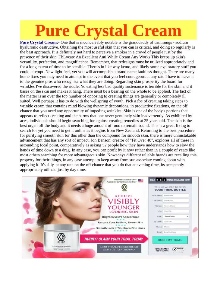 pure crystal cream pure crystal cream one that