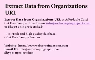 extract data from organizations url