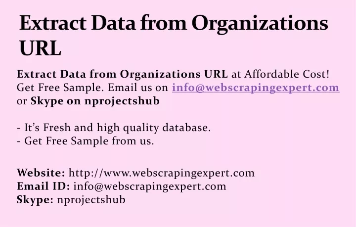 extract data from organizations url