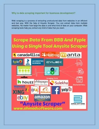 Scrape Data From BBB and Fyple Using A Single Tool Anysite Scraper