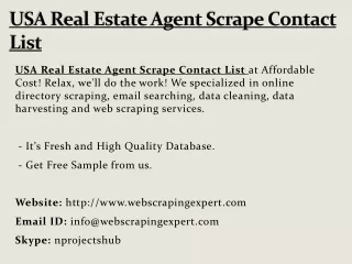 usa real estate agent scrape contact list
