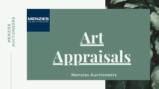 Art Appraisals- Menzies Art Brands