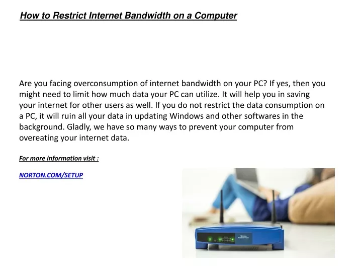 how to restrict internet bandwidth on a computer