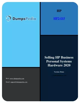HP2-I15 Selling HP Business Personal Systems Hardware 2020 Dumps