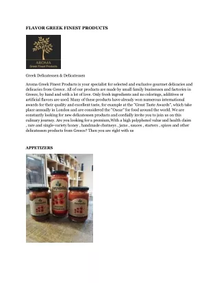 flavor greek finest products