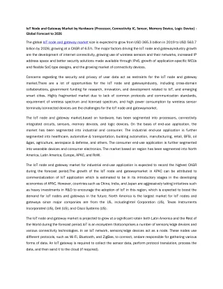 iot node and gateway market by hardware processor