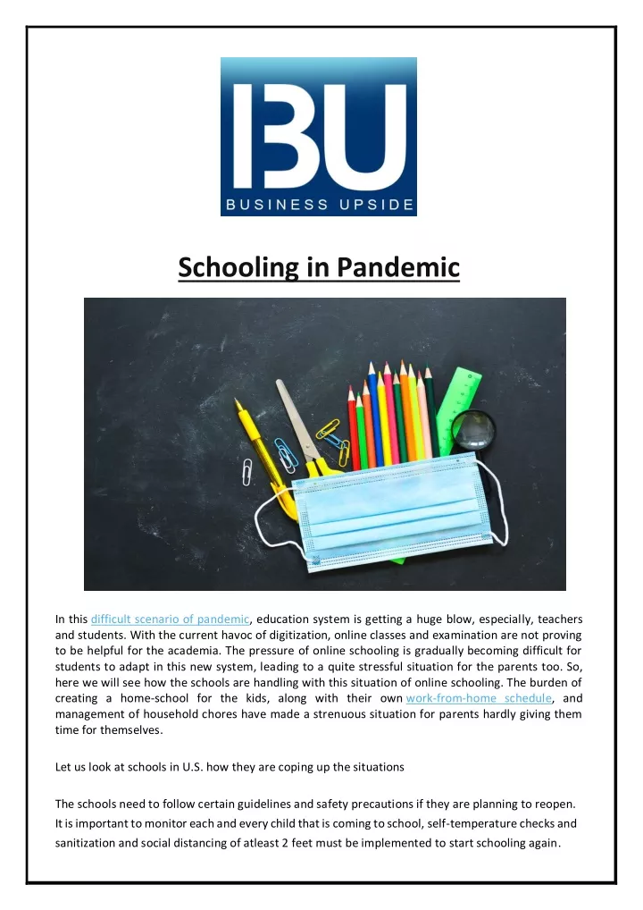 schooling in pandemic