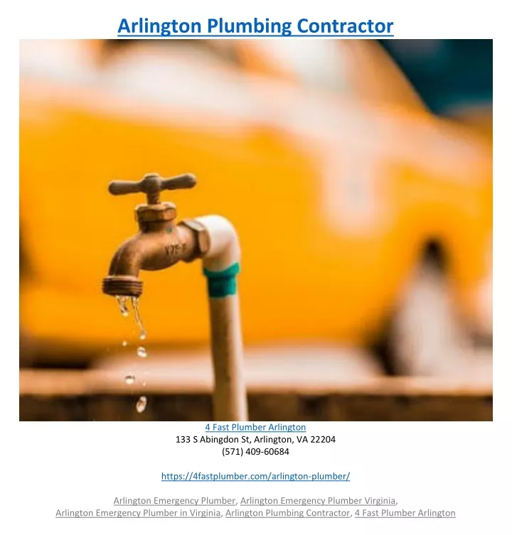 arlington plumbing contractor