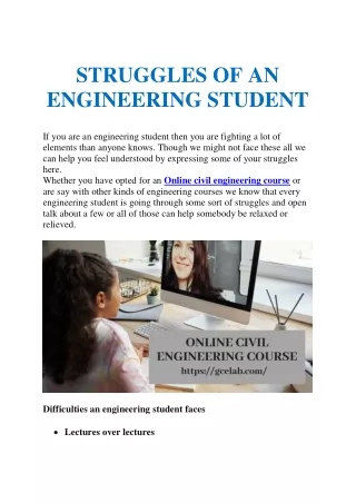 struggles of an engineering student