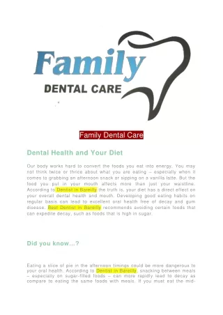 dental clinic in Bareilly