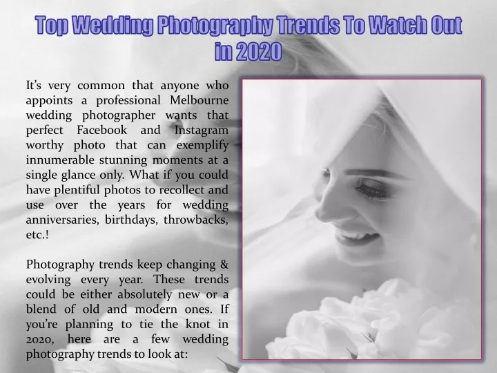 top wedding photography trends to watch