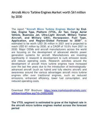 Aircraft Micro Turbine Engines Market worth $61 million by 2030