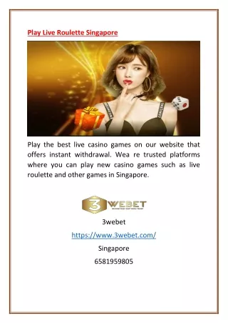 Play Live Roulette Singapore