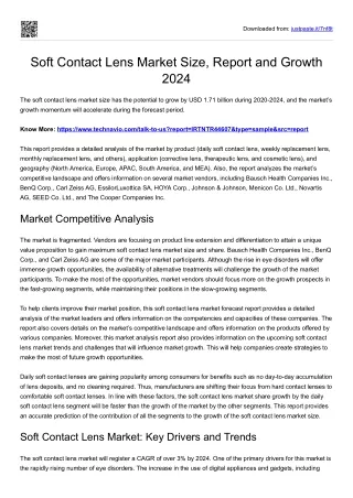 Soft Contact Lens Market 2024