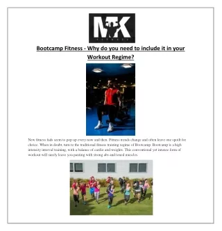 bootcamp fitness why do you need to include