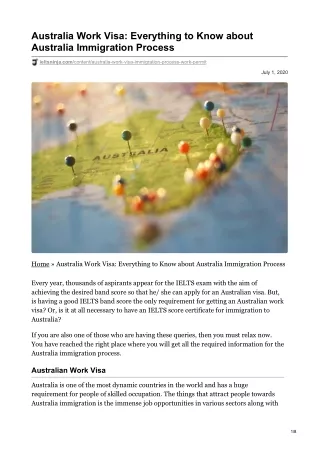 Australia Work Visa Everything to Know about Australia Immigration Process