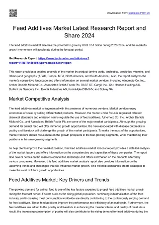 Feed Additives Market 2024
