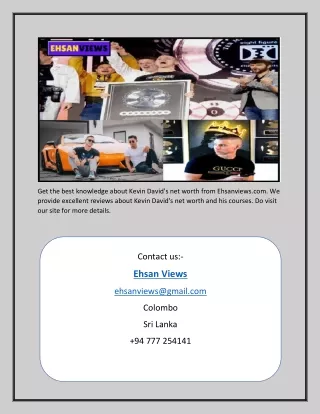 get the best knowledge about kevin david