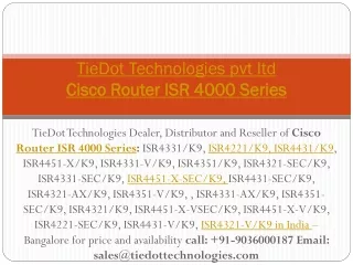 tiedot technologies pvt ltd cisco router isr 4000 series