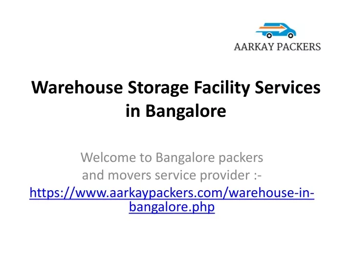 warehouse storage facility services in bangalore