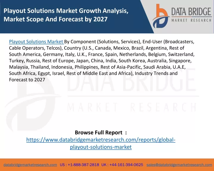 playout solutions market growth analysis market