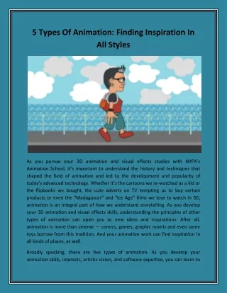 5 types of animation finding inspiration