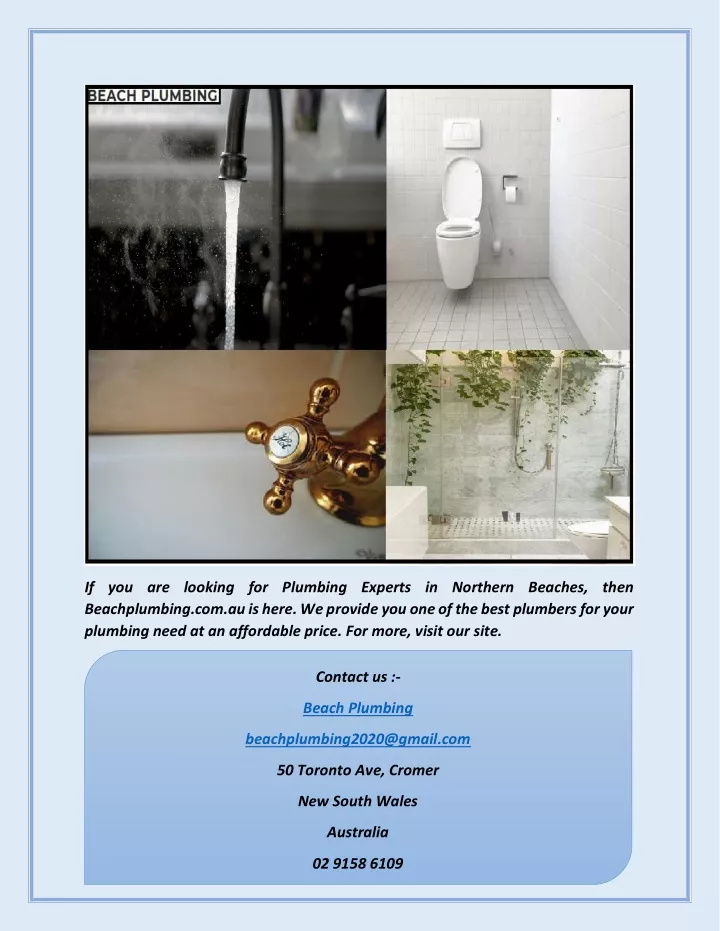if you are looking for plumbing experts