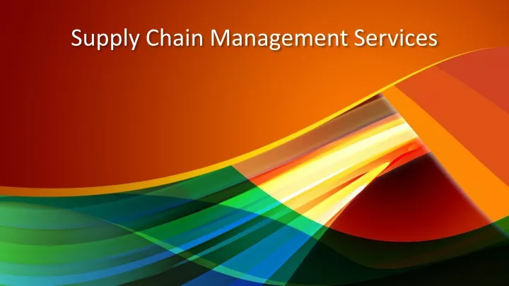 supply chain management services