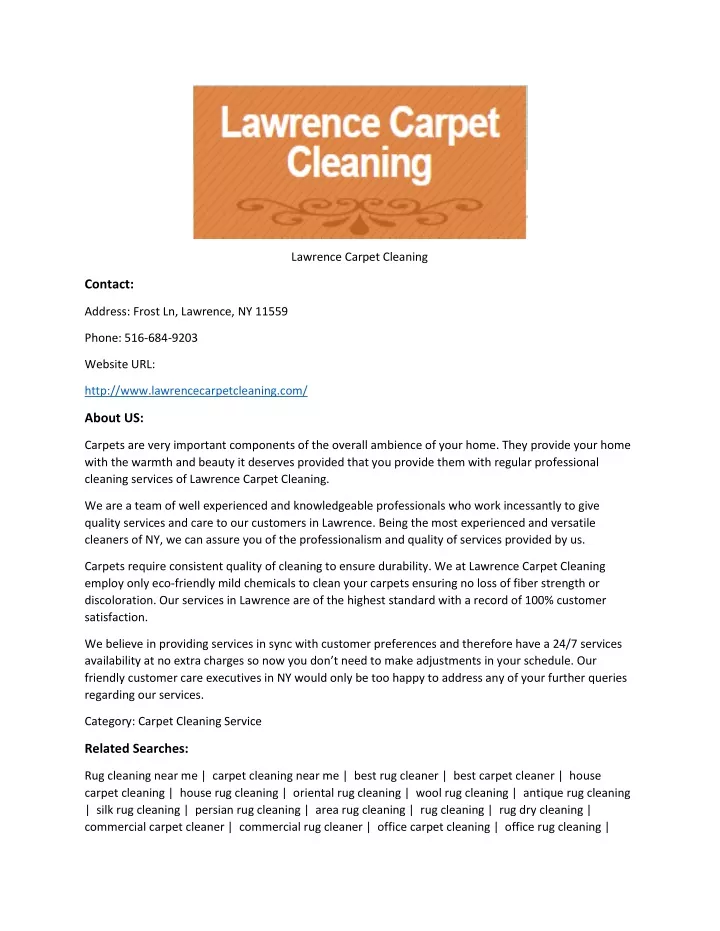 lawrence carpet cleaning