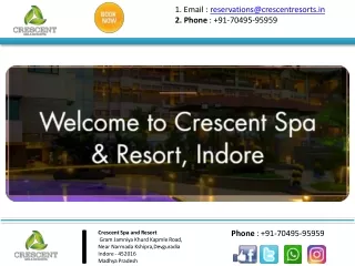 1 email reservations@crescentresorts in 2 phone