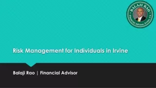 risk management for individuals in irvine