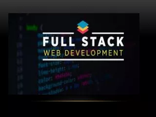 Full stack web development