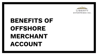 benefits of offshore merchant account