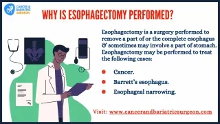 Why is Esophagectomy Performed | Best Cancer Surgeon in Bangalore