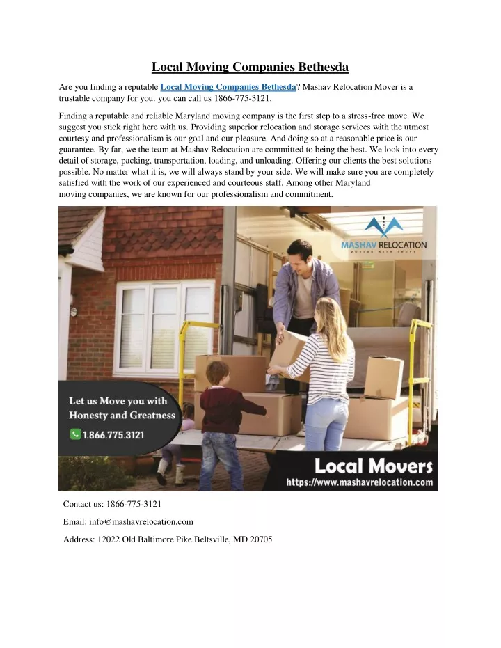 local moving companies bethesda