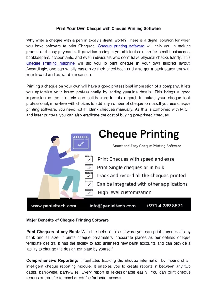 print your own cheque with cheque printing