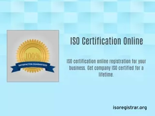 ISO Certification Online