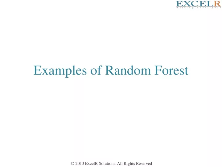 examples of random forest