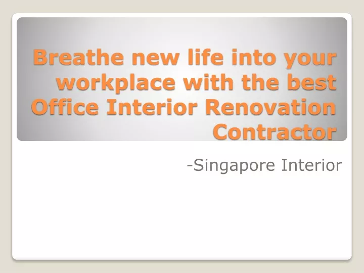 breathe new life into your workplace with the best office interior renovation contractor