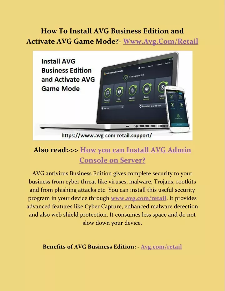 how to install avg business edition and activate