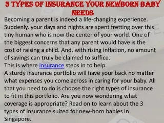3 Types of Insurance Your Newborn Baby Needs