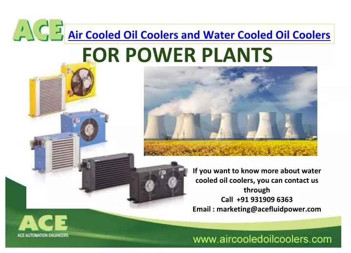 air cooled oil coolers and water cooled
