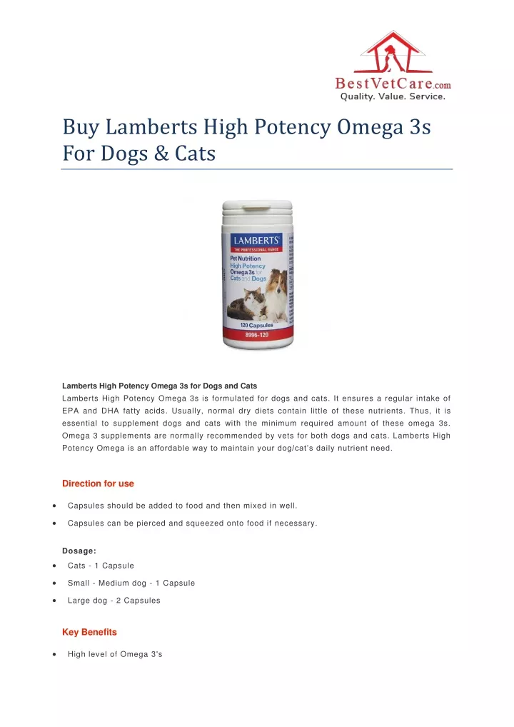 buy lamberts high potency omega 3s for dogs cats