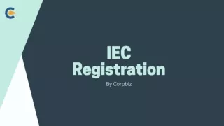 IEC Registration by Corpbiz