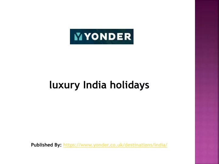luxury india holidays published by https
