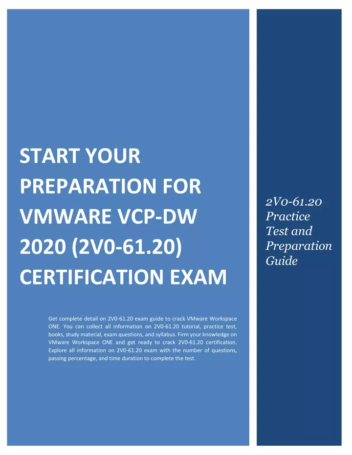 start your preparation for vmware vcp dw 2020