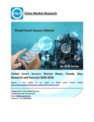Global Smart Sensors Market   Size Trends, Size, Competitive Analysis and Forecast - 2020-2026