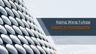 Aiping Wang Fulepp Expert in Homeopathy