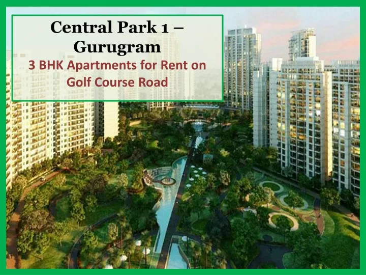 central park 1 gurugram 3 bhk apartments for rent